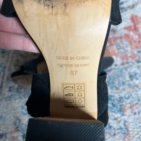 Free People Strappy Block Heel Mules, Size 37/7M - Picture 5 of 8